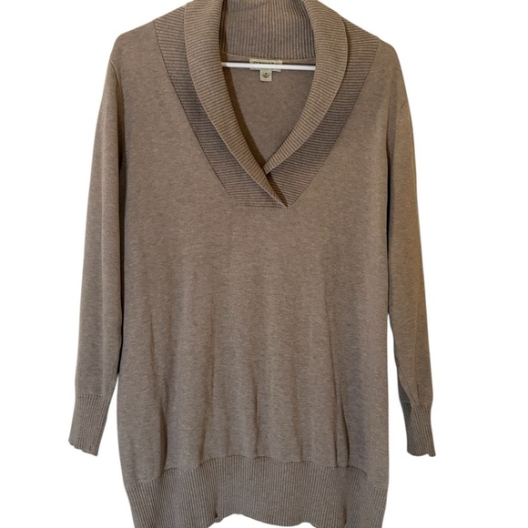 St. John's Bay Sweaters - St. John's Bay Taupe Cowl Neck Sweater